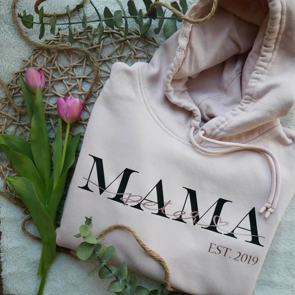 Rosa Hoodie mit MAMA est. 2019
